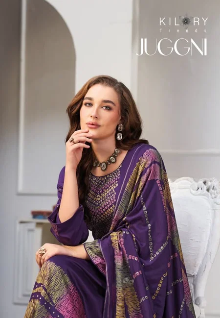 Juggni By Kilory Gaji Silk Digital Foil Printed Salwar Kameez 